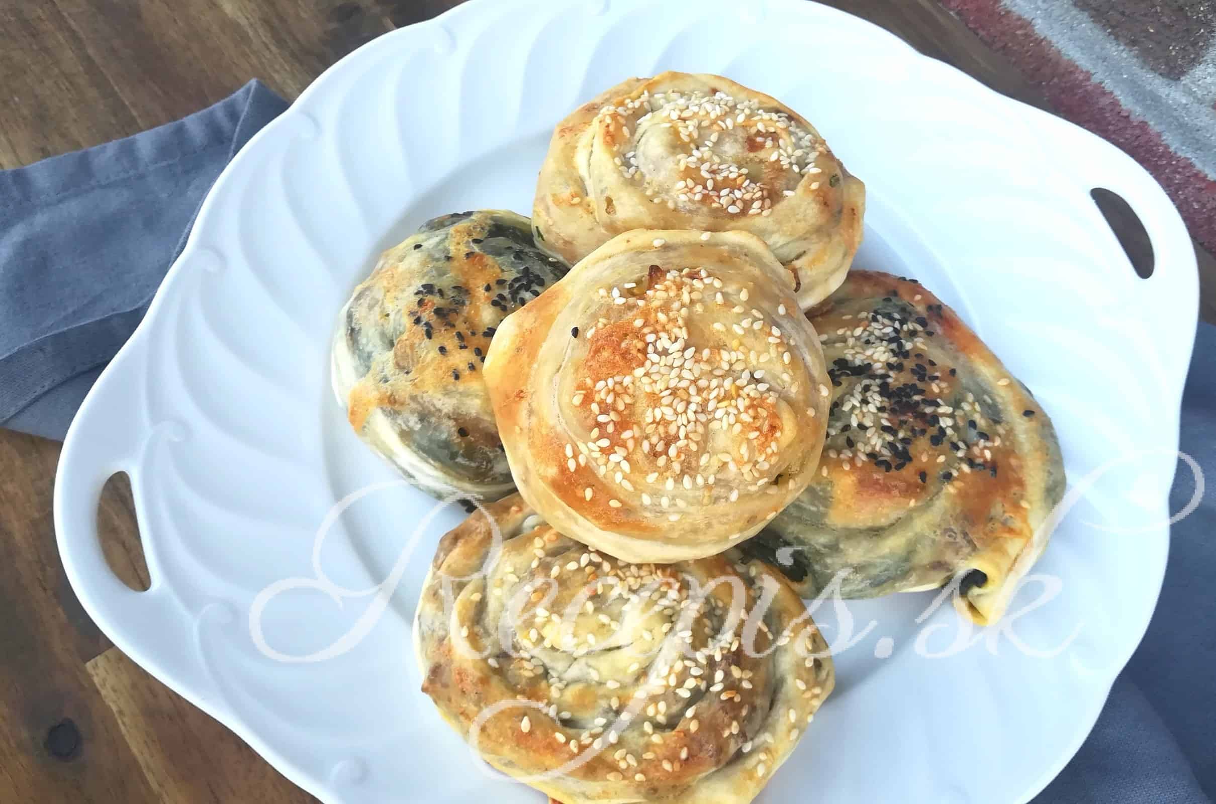 Plnené slané slimáky „Börek“