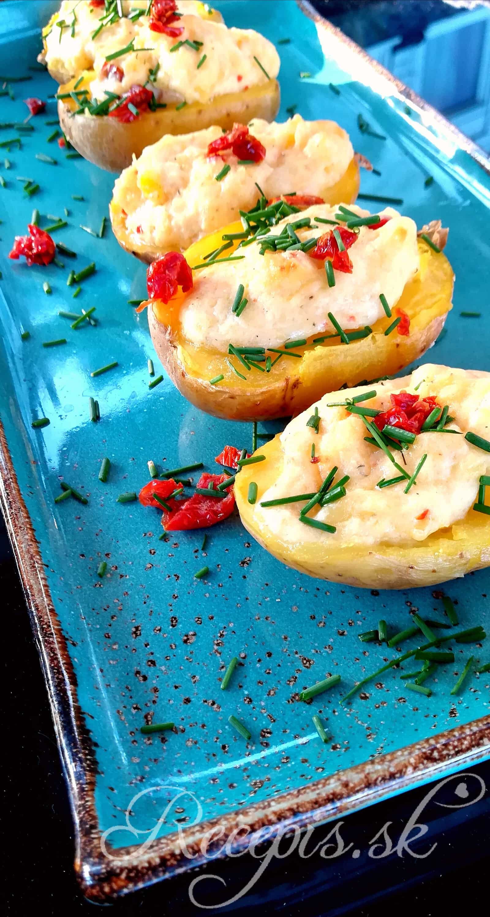 Pečené zemiaky s mozzarella plnkou