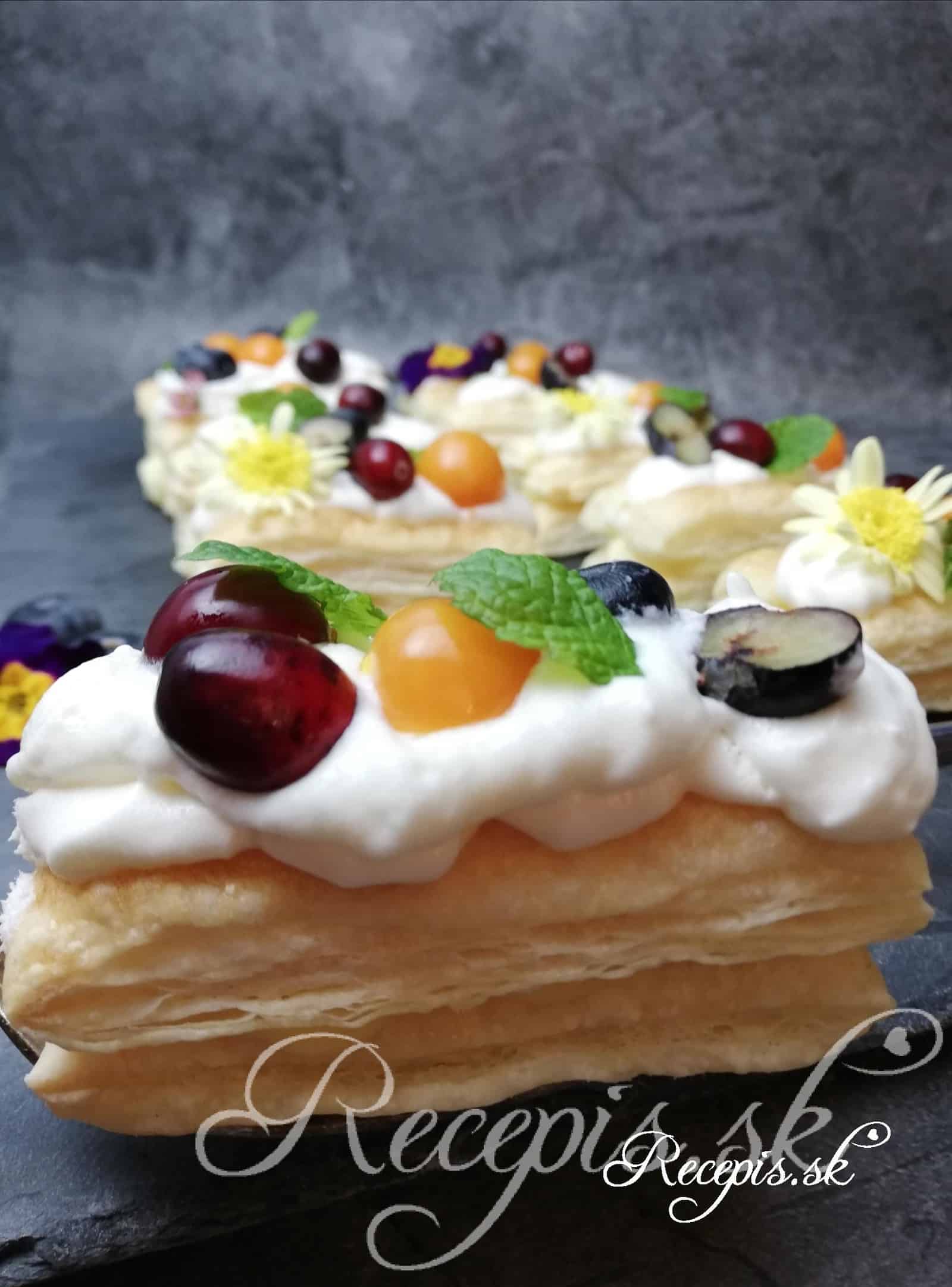 Simple french dessert Millefeuille