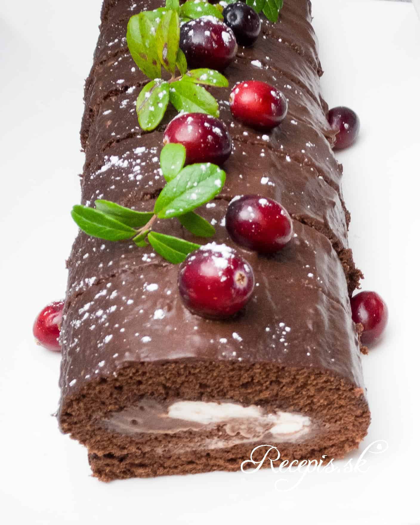 Basic chocolate biscuit roulade