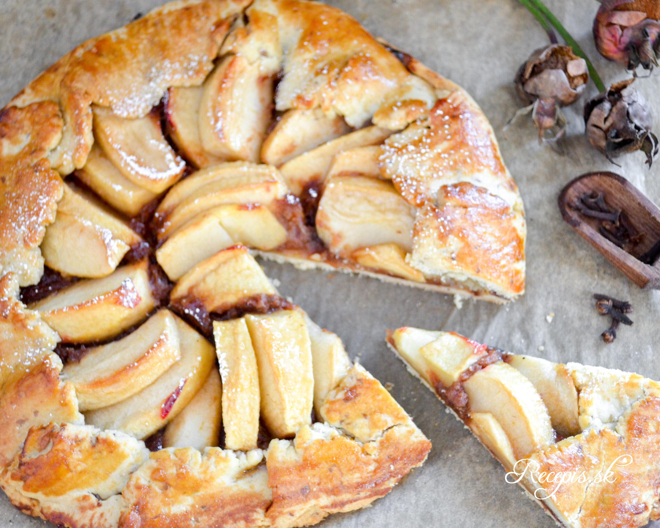 Francúzsky jablkový koláč galette – recept bez vajec
