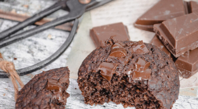 Chocolate muffins without eggs