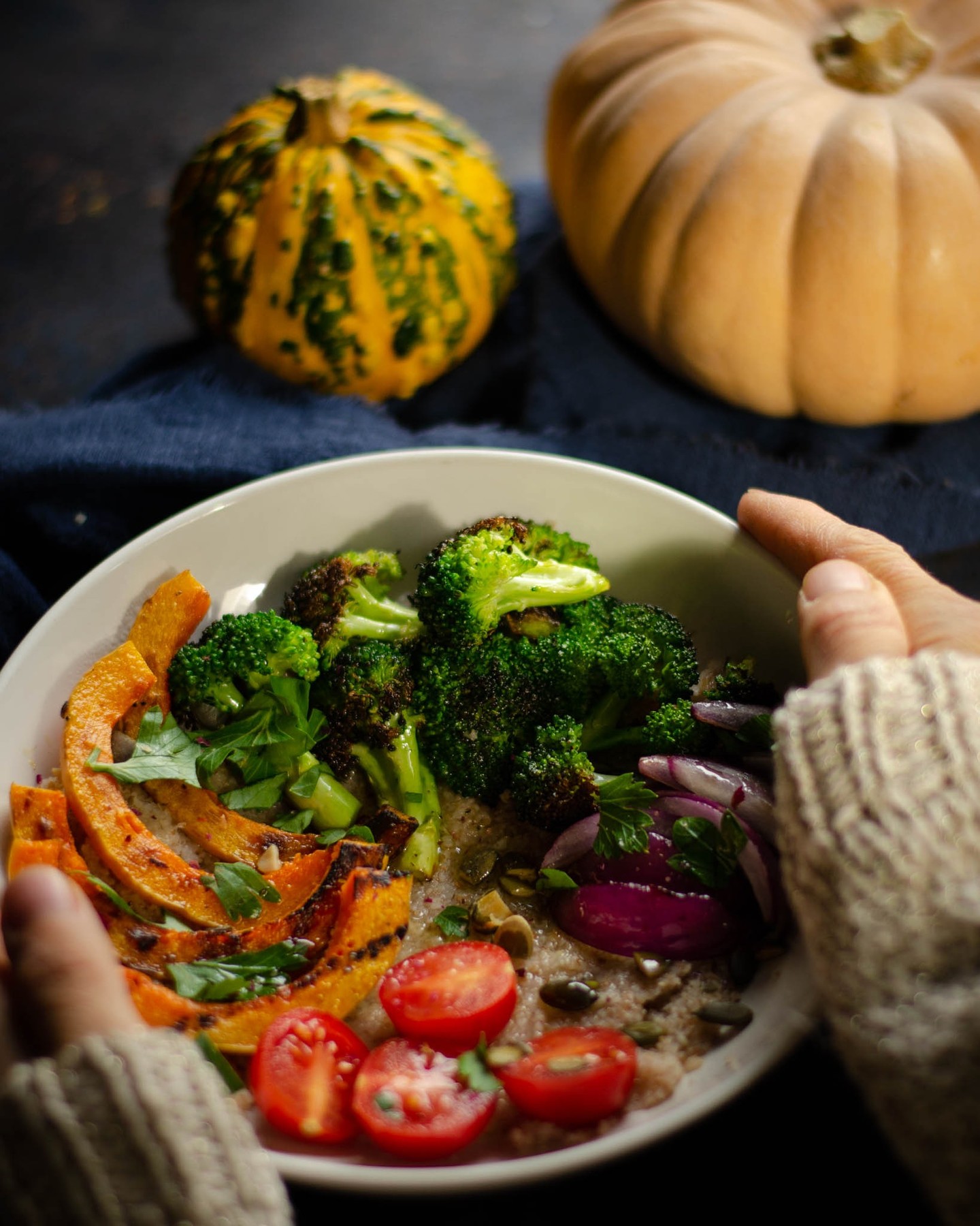 Autumn budha bowl with couscous, roasted pumpkin and brocolli

my entry to:
’get cosy’ challenge by
@createaplatephotography @casadelavida.nl #foodanditsseasons
@studiove_food as judges and @healthygoodiesbylucia @fodory.com @twinsinmykitchen

“Shades of fall in food photography” hosted by @bewellrecipe judged by @my_romantic_kitchen_stories and sponsored by @poppybeesurfaces.

" Seize the day" #mymoodymonday @slow.food.studio @mine.table @lucrequesada

"Open Theme" #foodphotobiteswithritu @happytummybyritumbhara
@foodphotobiteswithritu @vegansugarspoon @blablafoodz_prop_store

@hautescuisines @foodthe8thart @foodartclick_ @fotograficamentefoodstyle @food52 @9vaga_food9 @creativelysquared @foodelia @still_life_gallery_ @foodartproject @foodphotoaward @foodfluffer

#vegan #vegetarian #autumnvibes🍁 #still_life_mood #changingseasons #foodartblog #still_life_gallery #seasonalsimplicity #onvtable #aseasonaĺshift #f52grams #chasinglight #moodygrams #foodartblog #foodblogfeed #food52 #feedfeed #foodstyling #hygge #foodblogfeed #tastingtable #momentslikethese #tastemade #food52grams #yourstomake
#broccoli #pumpkin #bowl #budhabowl