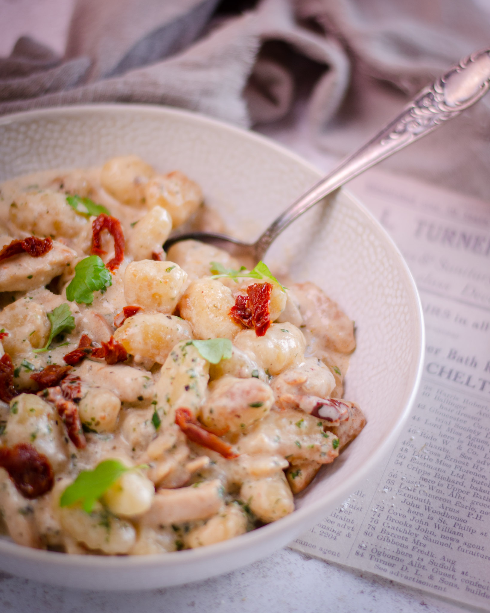 Krémové gnocchi (ňoki) s kuracími prsiami do 15 minút