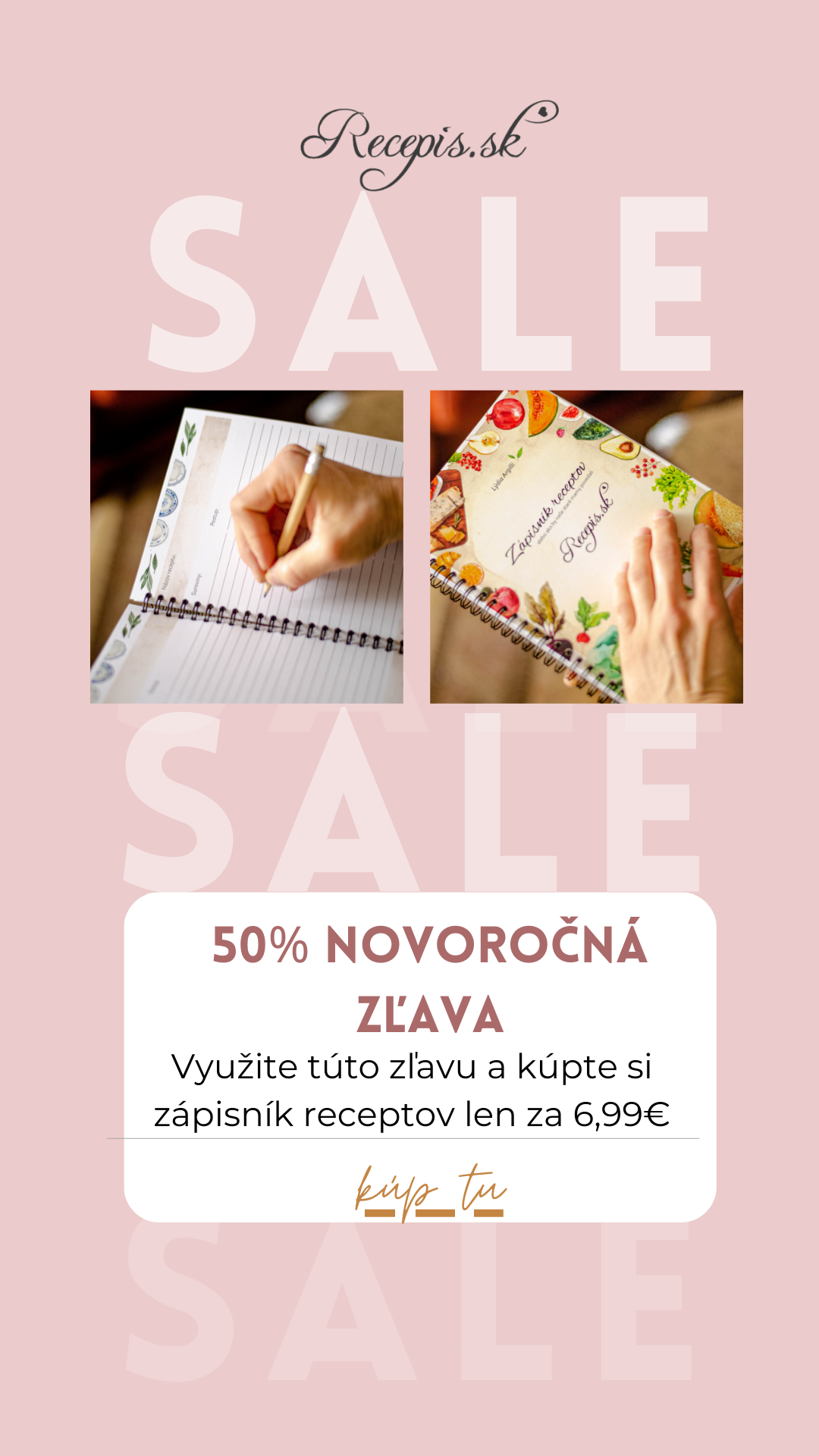 Novoročná 50% zľava na zápisník receptov
