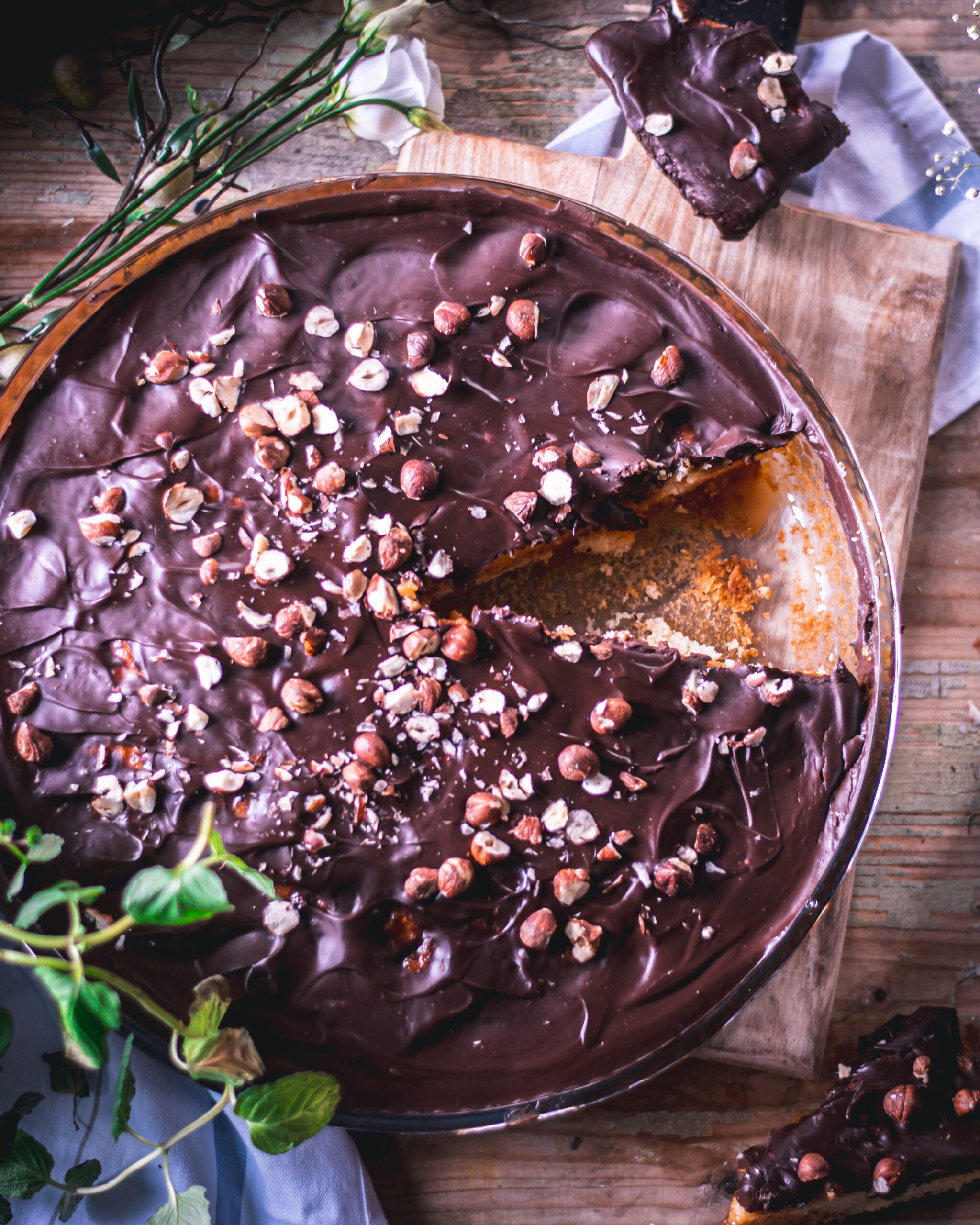 Jednoduchý karamelový zákusok s ganache