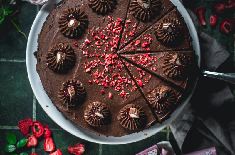 Šťavnatá čokoládová torta s ganache