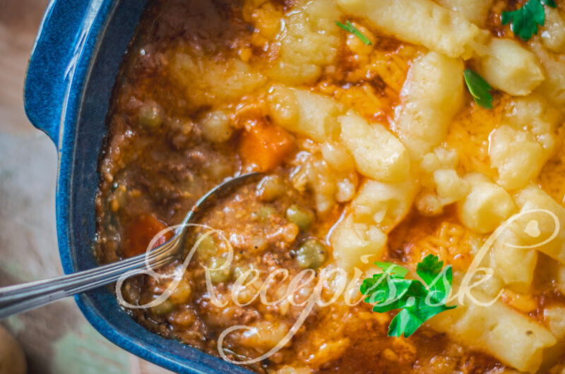 Shepherd's pie - Zapečený pokrm z hovädzieho mletého mäsa