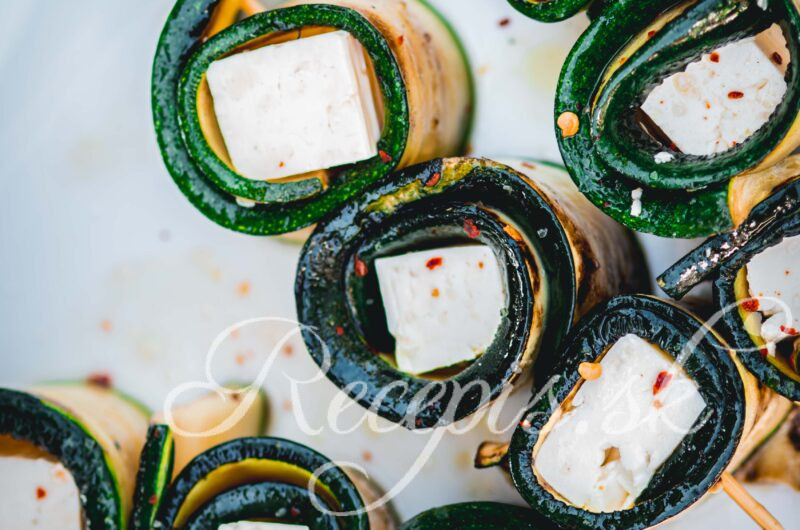 Rýchle cuketové rolky plnené feta syrom