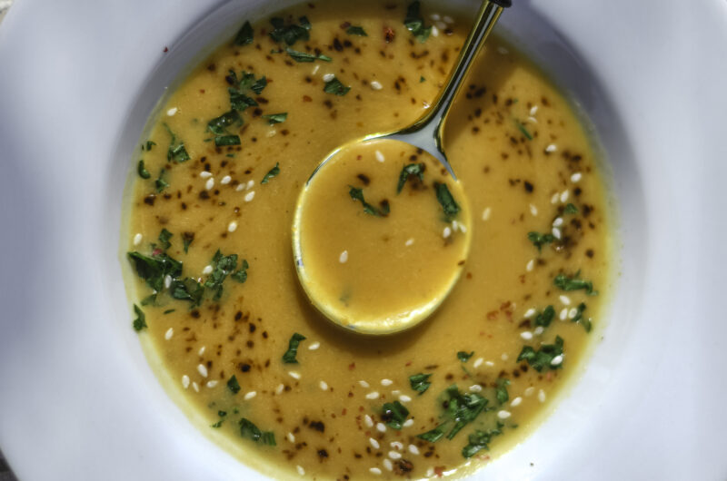 Polievka z pečenej mrkvy