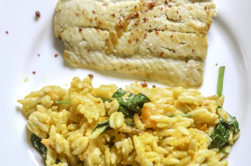 Orzo cestoviny s krémovou omáčkou z mrkvy